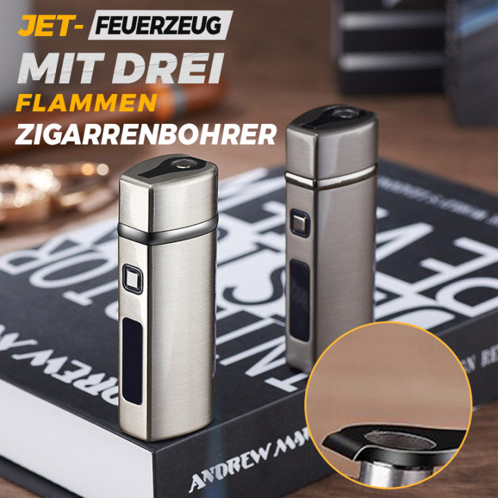 ☃🎄Weihnachtsangebot 49 % RABATT - Jet-Feuerzeug mit drei Flammenn