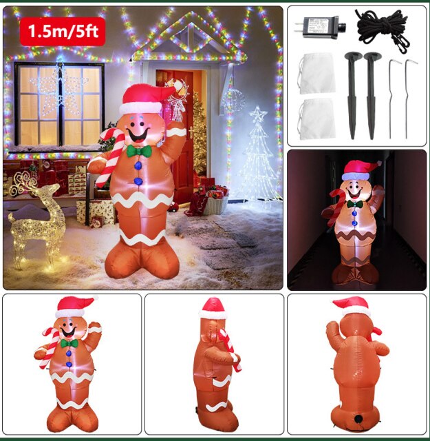 Aufblasbarer 3D Weihnachtsdeko für Draußen mit LED