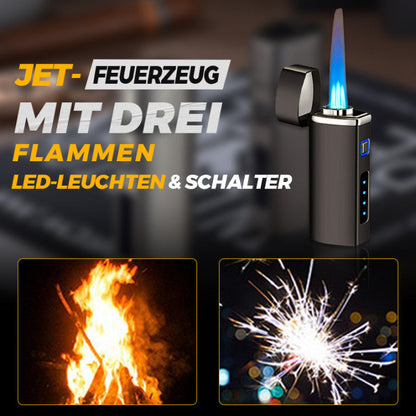 ☃🎄Weihnachtsangebot 49 % RABATT - Jet-Feuerzeug mit drei Flammenn