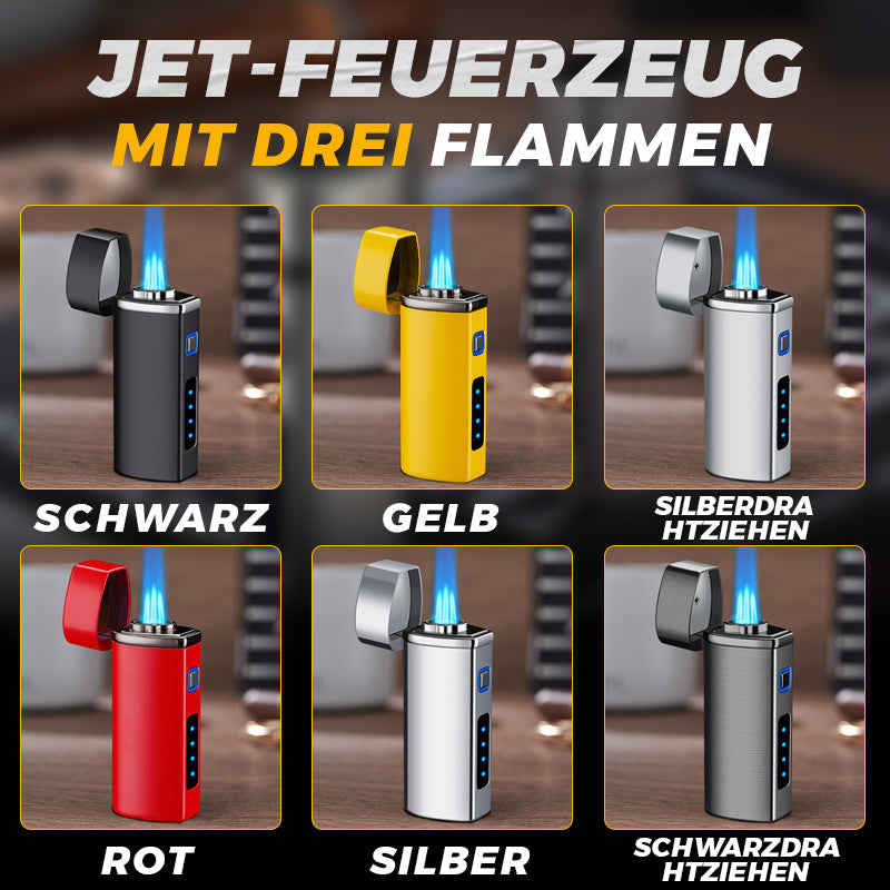 ☃🎄Weihnachtsangebot 49 % RABATT - Jet-Feuerzeug mit drei Flammenn
