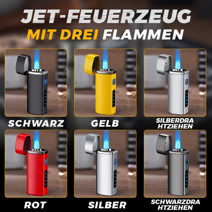 ☃🎄Weihnachtsangebot 49 % RABATT - Jet-Feuerzeug mit drei Flammenn