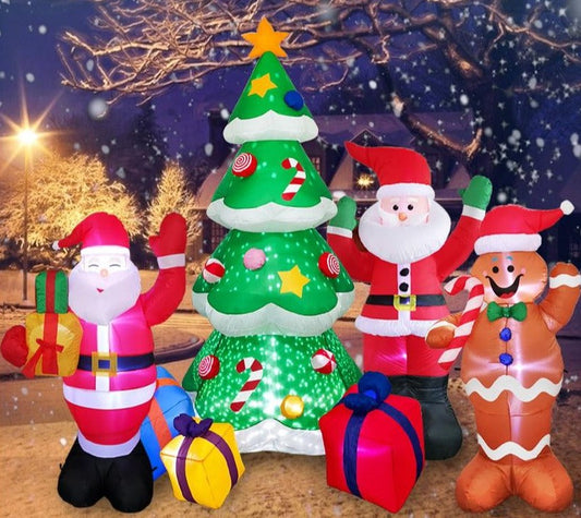 Aufblasbarer 3D Weihnachtsdeko für Draußen mit LED